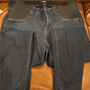PAIGE Dark Wash Maternity Denim Jeans